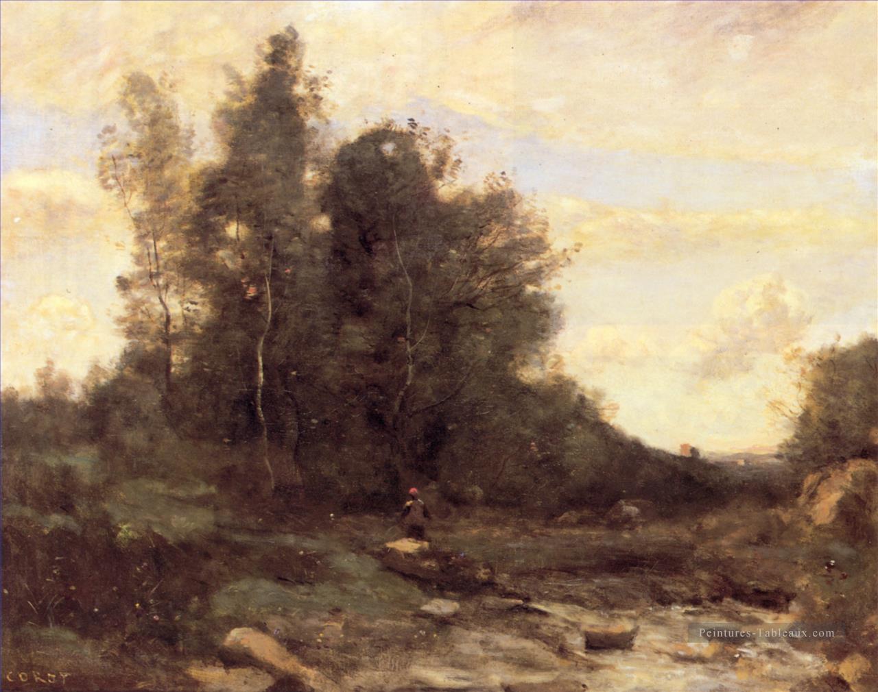 Le torrent pierreaux plein air romantisme Jean Baptiste Camille Corot Peintures à l'huile